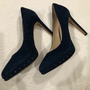 Karl Lagerfeld Paris Suede Heels, Size 8